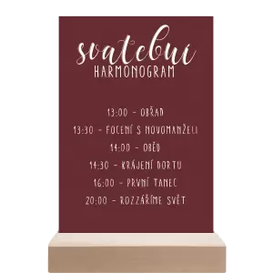 Papírový harmonogram JOLANA