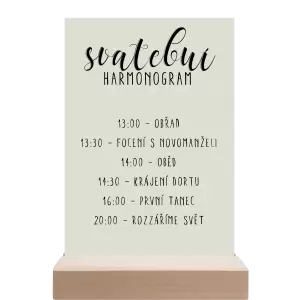 Papírový harmonogram JOLANA