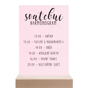 Papírový harmonogram JOLANA