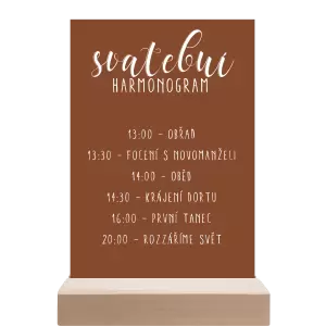 Papírový harmonogram JOLANA