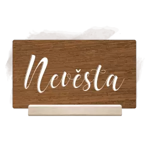 Dřevěná jmenovka JOLANA