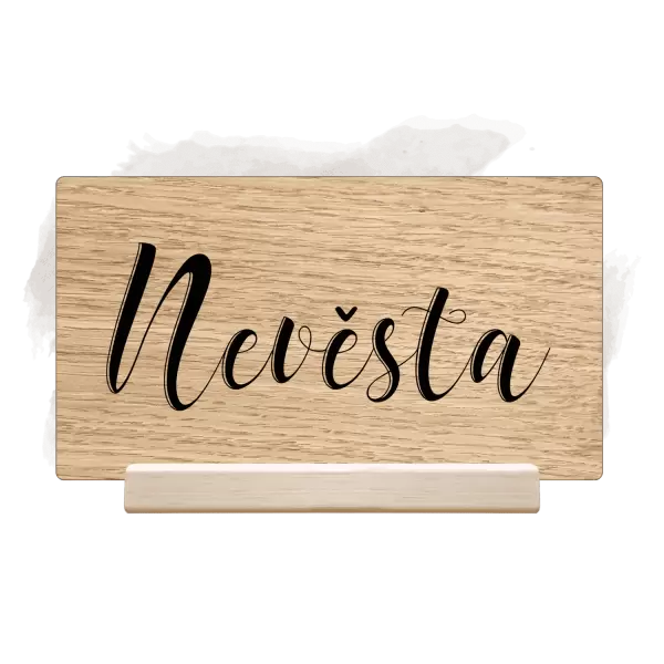 Dřevěná jmenovka JOLANA