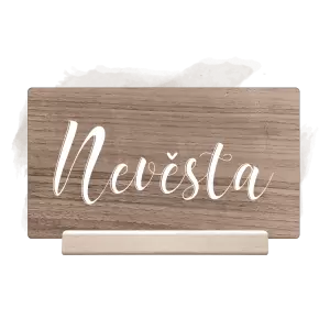 Dřevěná jmenovka JOLANA