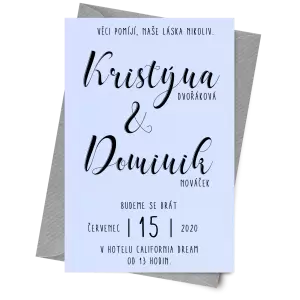 Papírové svatební oznámení JOLANA 