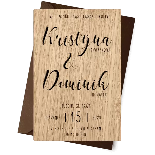 Dřevěné oznámení JOLANA 