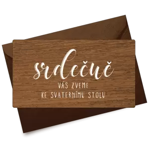 Dřevěná pozvánka JOLANA