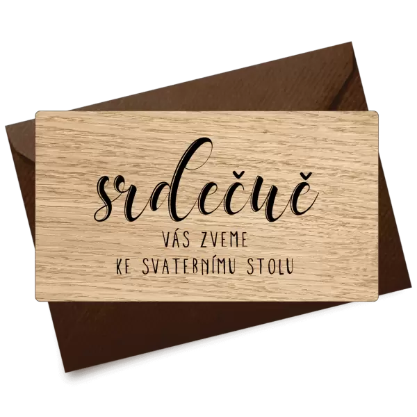 Dřevěná pozvánka JOLANA