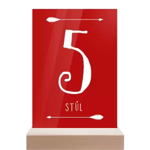 Plexi číslo stolu KAMILA