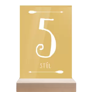 Papírové číslo stolu KAMILA