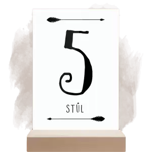 Plexi číslo stolu KAMILA