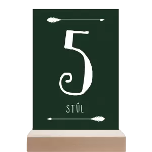 Papírové číslo stolu KAMILA