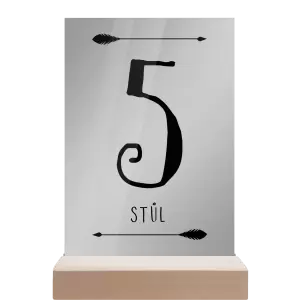 Plexi číslo stolu KAMILA