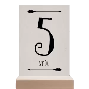 Papírové číslo stolu KAMILA