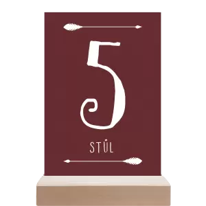 Papírové číslo stolu KAMILA