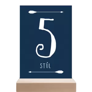 Papírové číslo stolu KAMILA