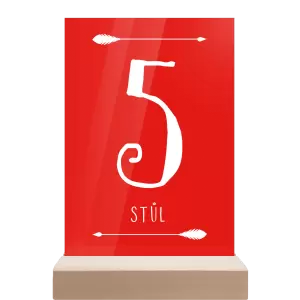 Plexi číslo stolu KAMILA