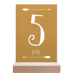 Papírové číslo stolu KAMILA