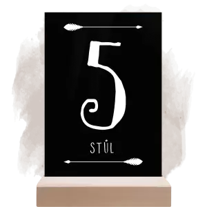 Plexi číslo stolu KAMILA