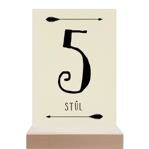 Papírové číslo stolu KAMILA