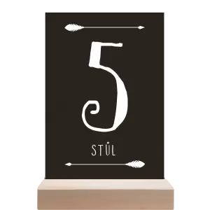 Papírové číslo stolu KAMILA