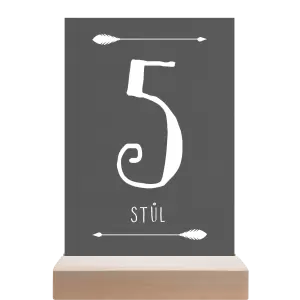 Papírové číslo stolu KAMILA
