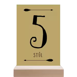 Papírové číslo stolu KAMILA