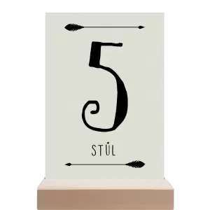 Papírové číslo stolu KAMILA