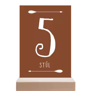 Papírové číslo stolu KAMILA