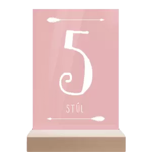 Plexi číslo stolu KAMILA