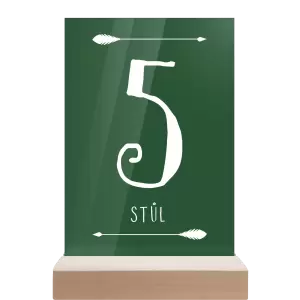 Plexi číslo stolu KAMILA