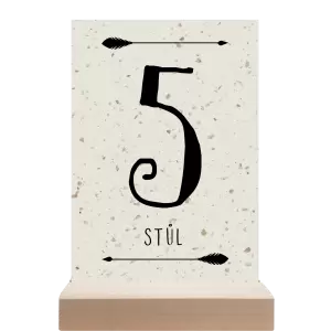 Papírové číslo stolu KAMILA