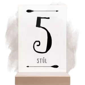 Plexi číslo stolu KAMILA