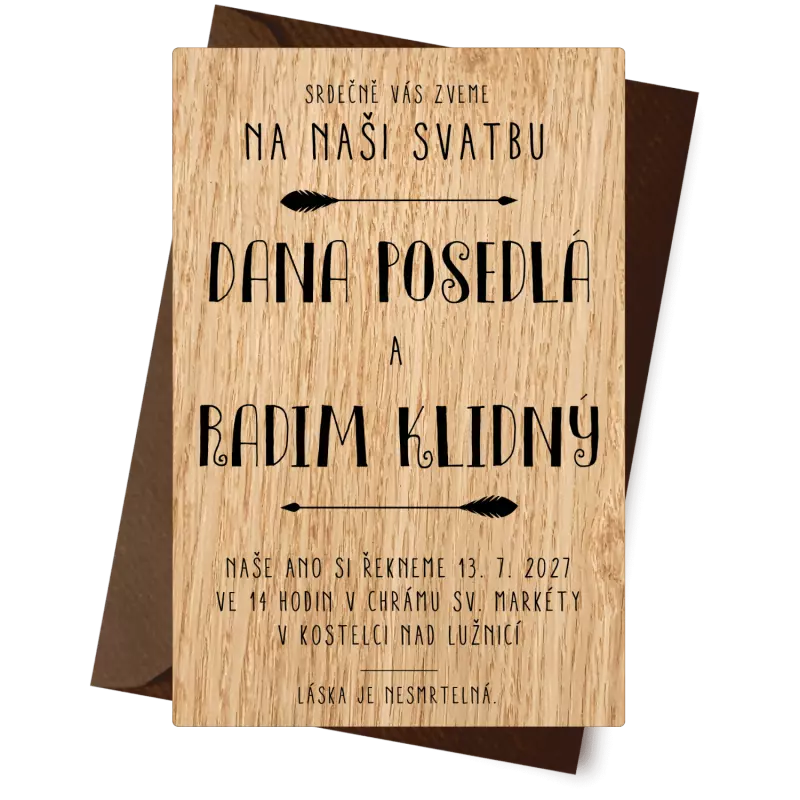 Dřevěné oznámení KAMILA
