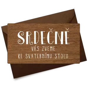 Dřevěná pozvánka KAMILA