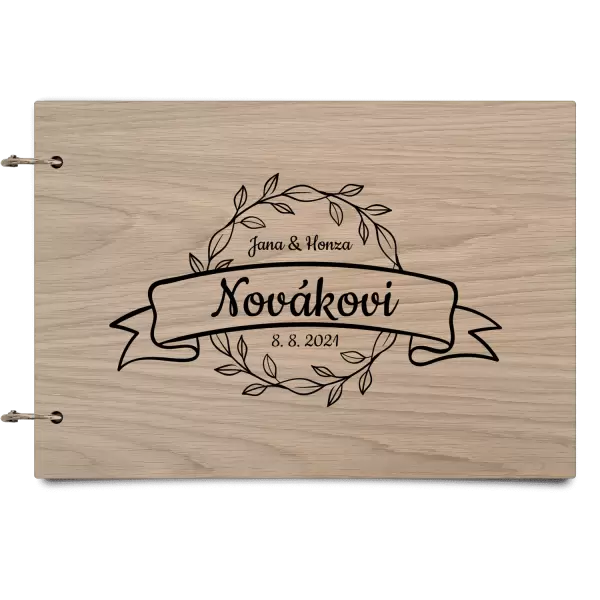 Dřevěné svatební album BLANKA