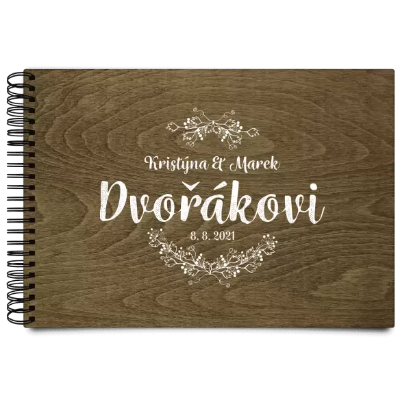 Dřevěné svatební album DENISA