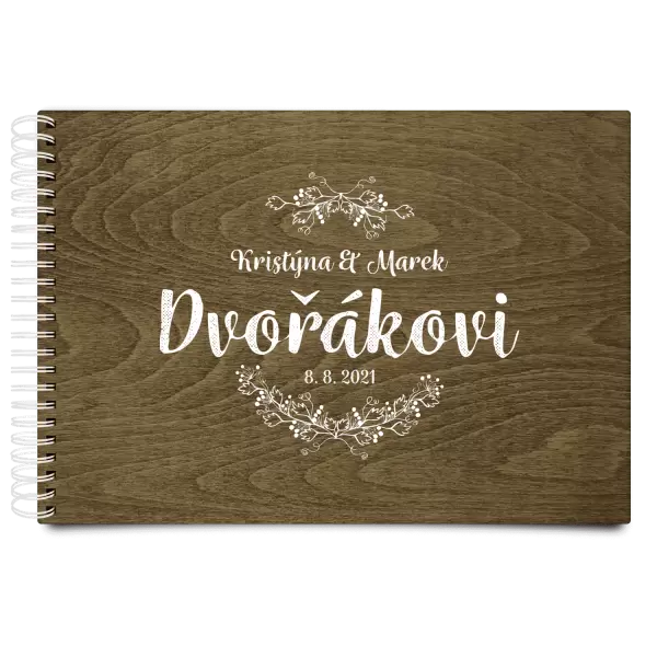 Dřevěné svatební album DENISA
