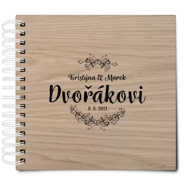 Dřevěné svatební album DENISA