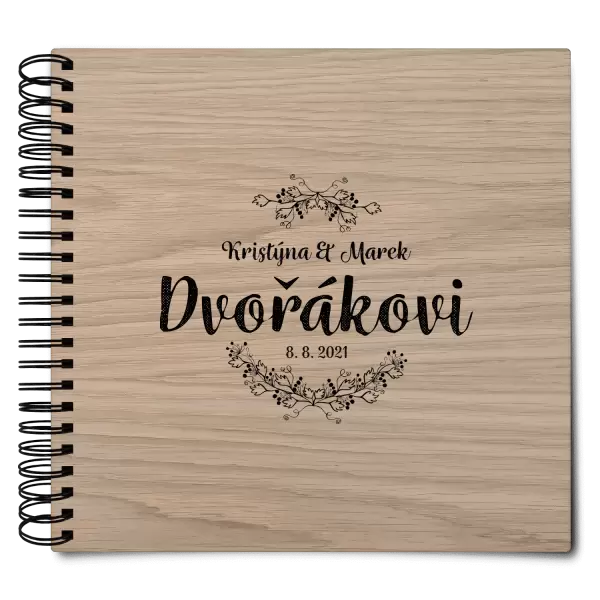 Dřevěné svatební album DENISA