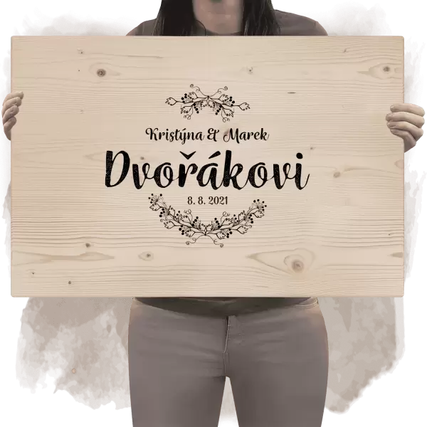 Dřevěná cedule na podpisy DENISA