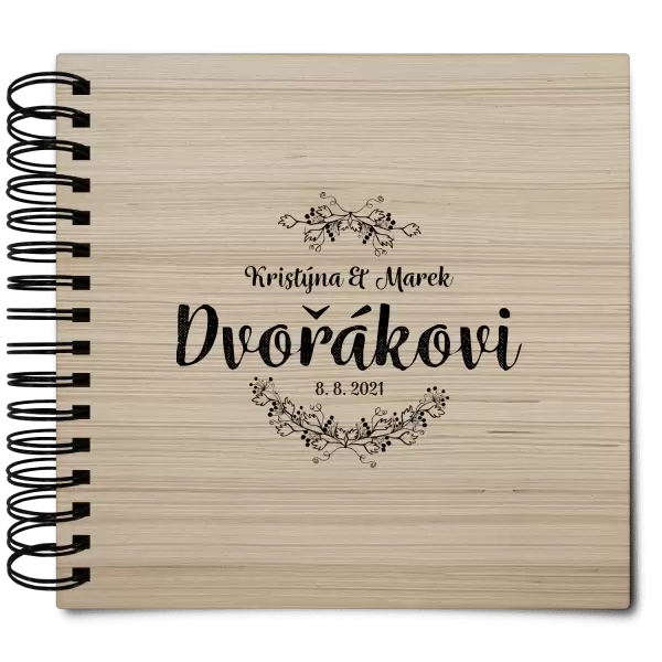 Dřevěné svatební album DENISA