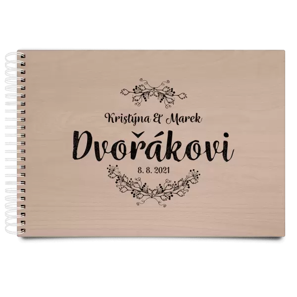Dřevěné svatební album DENISA