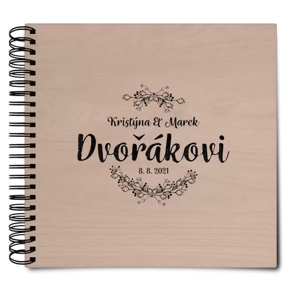 Dřevěné svatební album DENISA