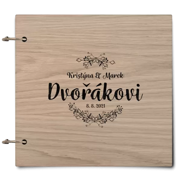 Dřevěné svatební album DENISA