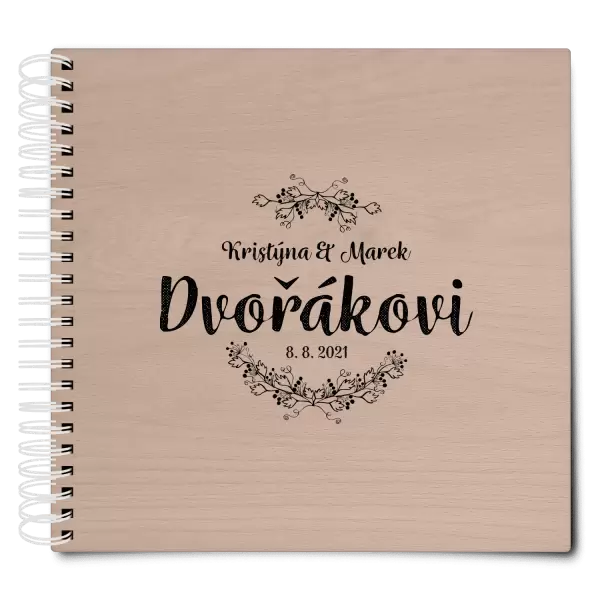 Dřevěné svatební album DENISA