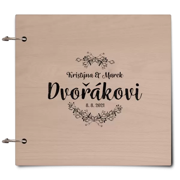 Dřevěné svatební album DENISA