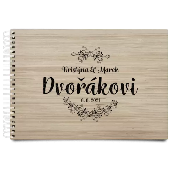 Dřevěné svatební album DENISA