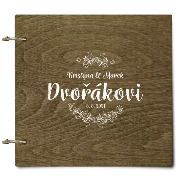 Dřevěné svatební album DENISA