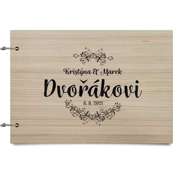 Dřevěné svatební album DENISA