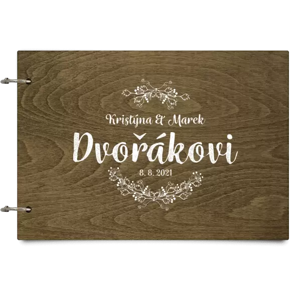 Dřevěné svatební album DENISA
